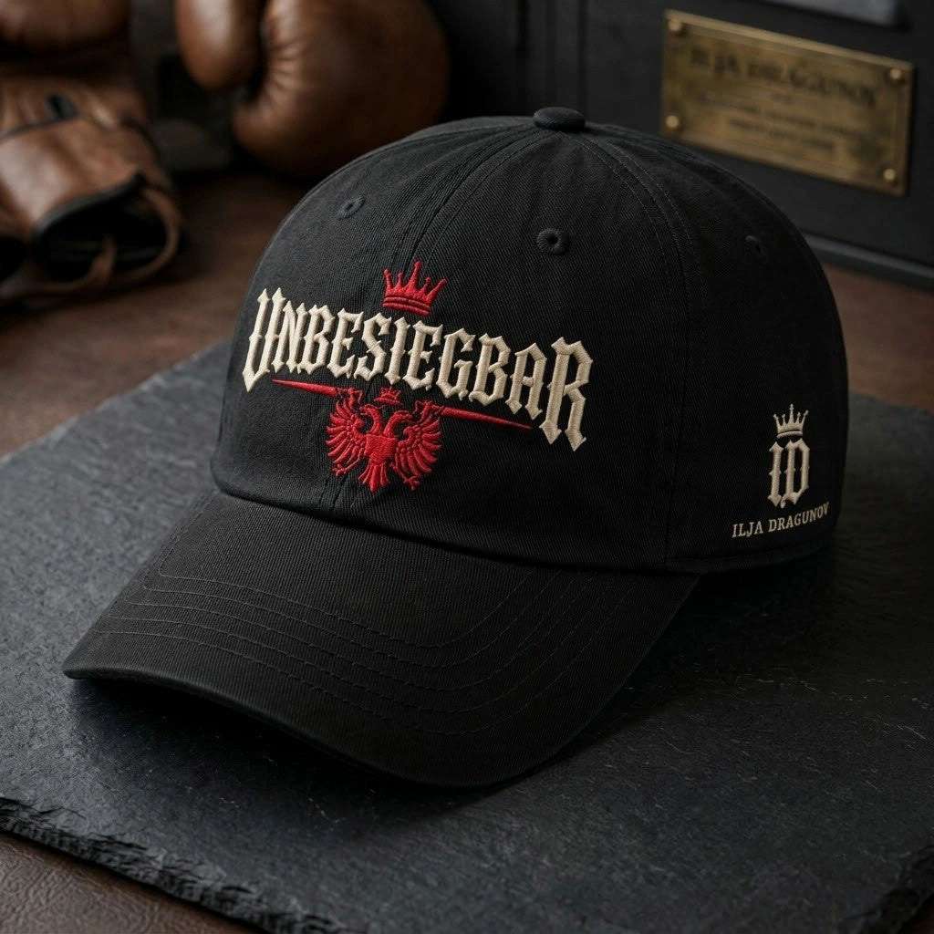 Ilja Dragunov Unbesiegbar The Mad Dragon Embroidered Cap Ilja Dragunov Merch Gifts For Fan - Merchluma
