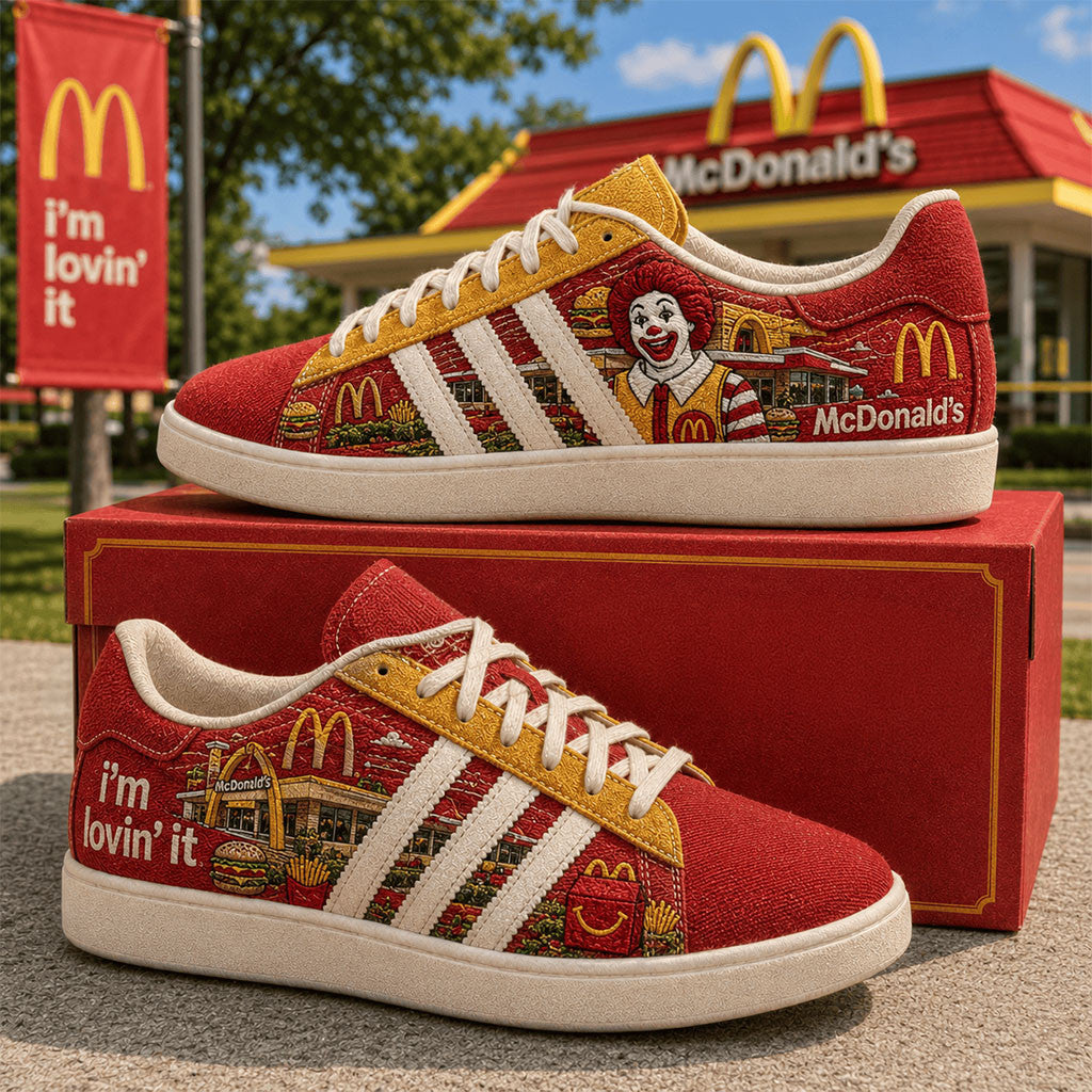 McDonald's I'm Lovin' It Shoes Fast Food Lover Sneakers McDonald's Merch Gift For Friends - Merchluma