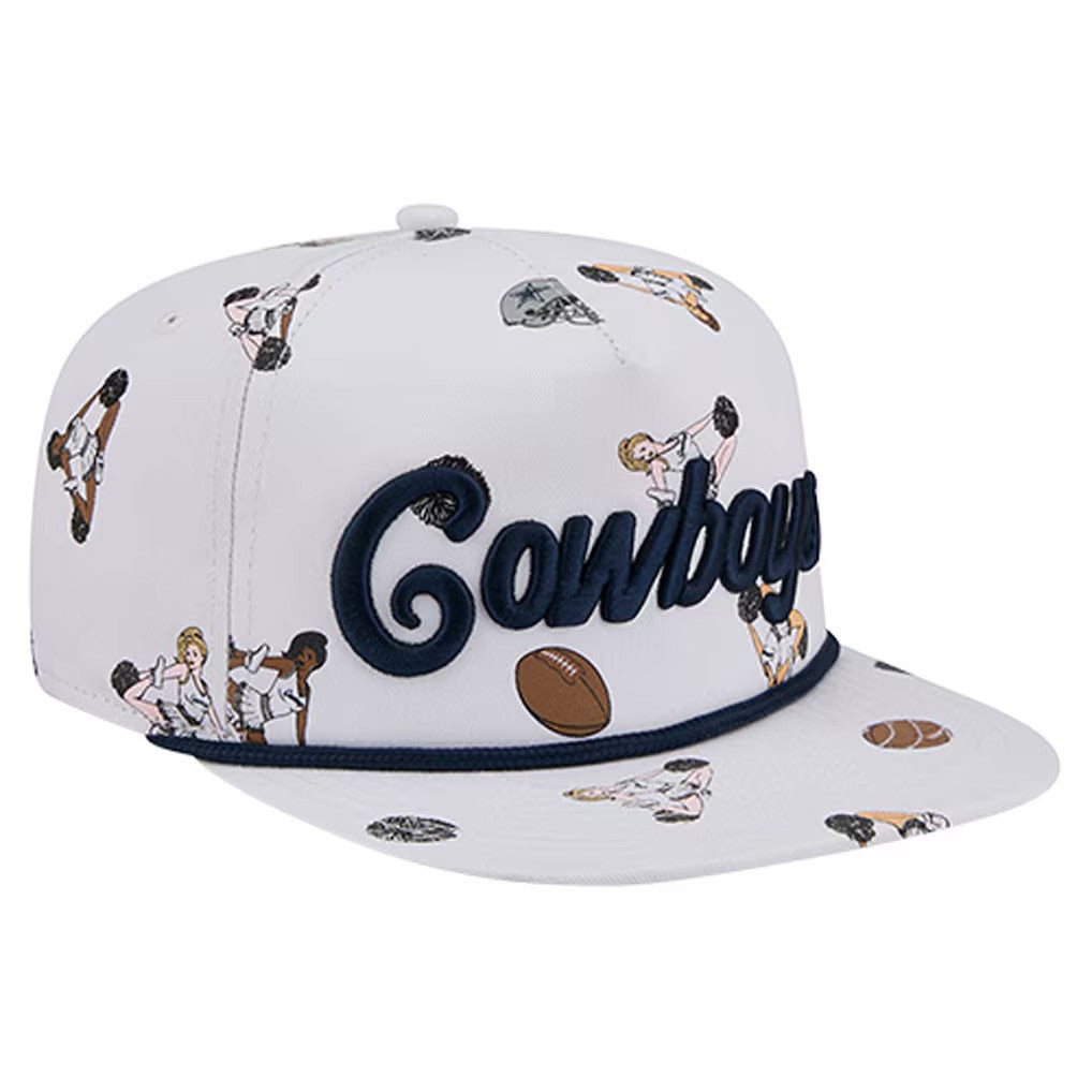 Dallas Cowboys Cheerleaders Merchandise 2026 New Era White Dallas Cowboys Team Cheer Snapback Hat - Merchluma