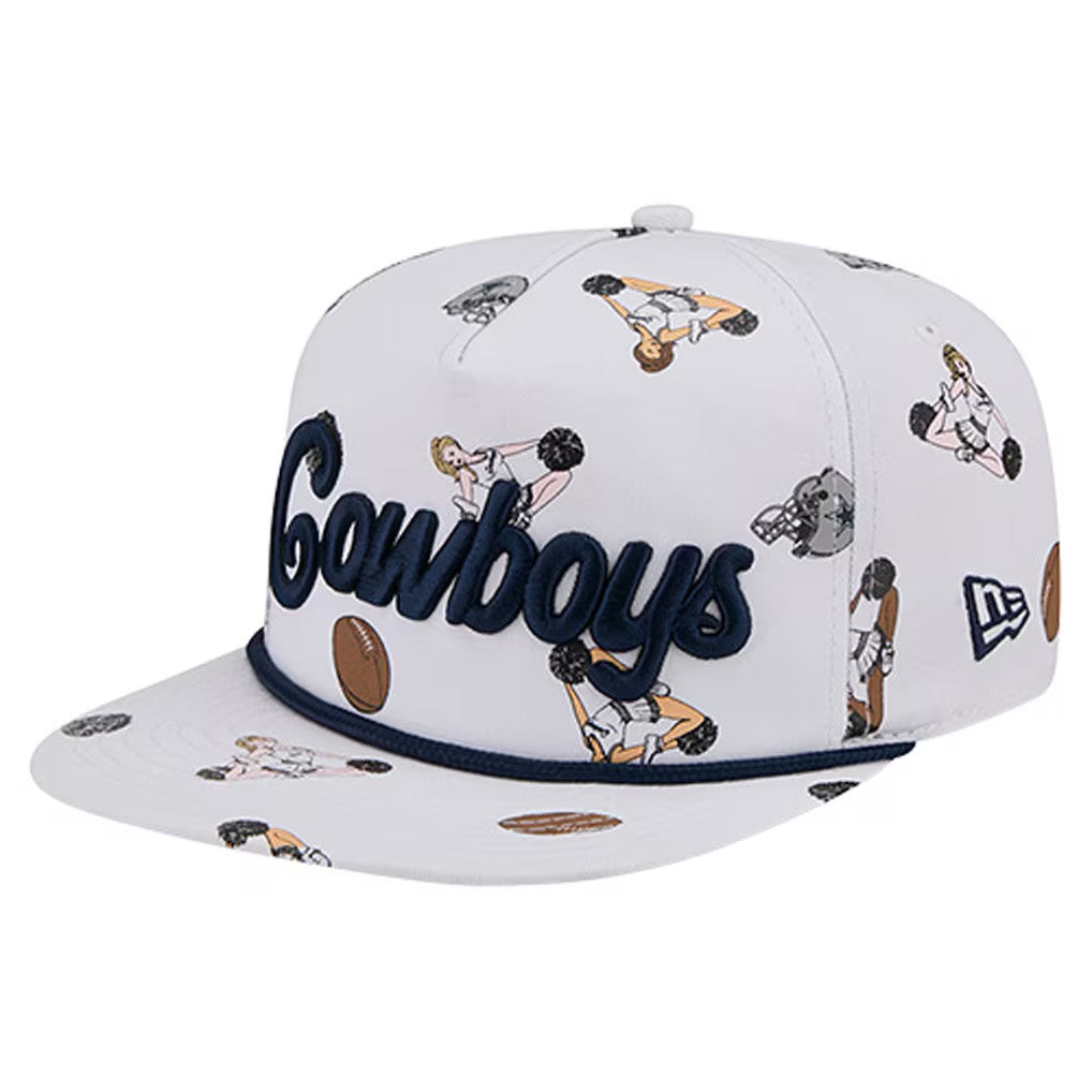 Dallas Cowboys Cheerleaders Merchandise 2026 New Era White Dallas Cowboys Team Cheer Snapback Hat - Merchluma