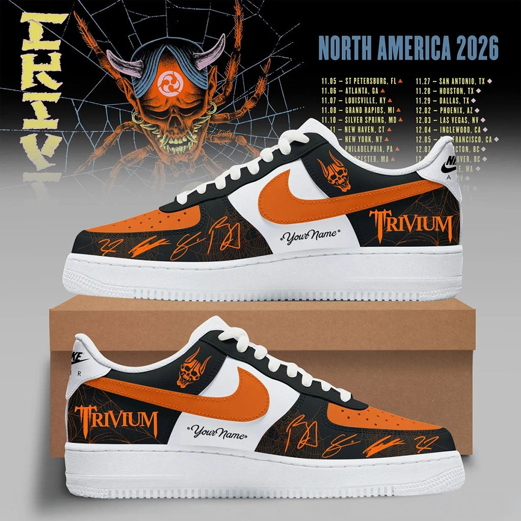 Custom Trivium North America Tour Sneakers Trivium Merch Heavy Metal Band Fan Gift - Merchluma