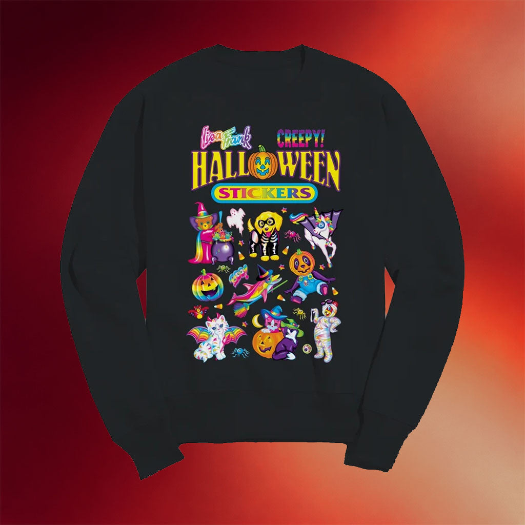 Lisa Frank Merch 2026 Trick Or Stickers Crewneck Sweatshirt Gift For Halloween