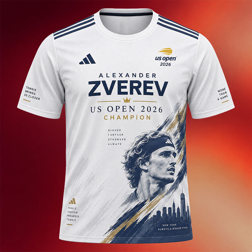 Alexander Zverev US Open 2026 Champion Jersey Shirt Alexander Zverev Merch Gift For Tennis Fans