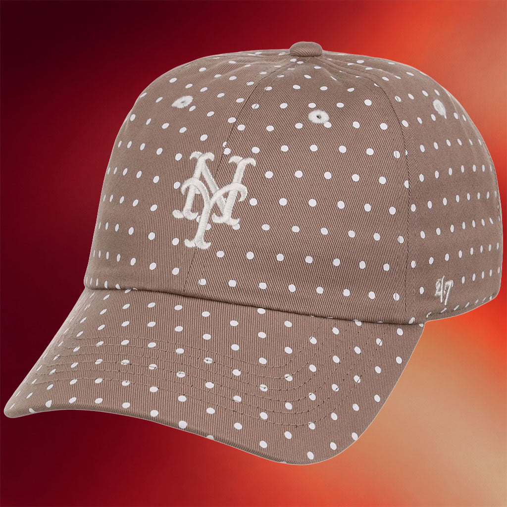 Lids Hat Drop Polka Dot Collection Merch New York Mets 47 Clean Up Hat Embroidered Fans Gifts