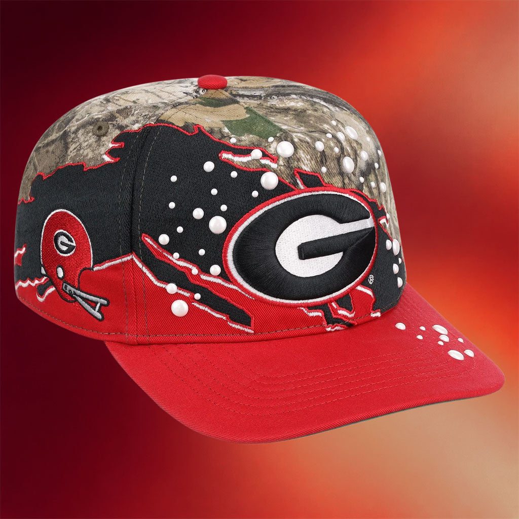 Lids Hat Drop UGA x Quavo Georgia Pack Collection Merch Georgia Bulldogs 47 Camo Hat Embroidered