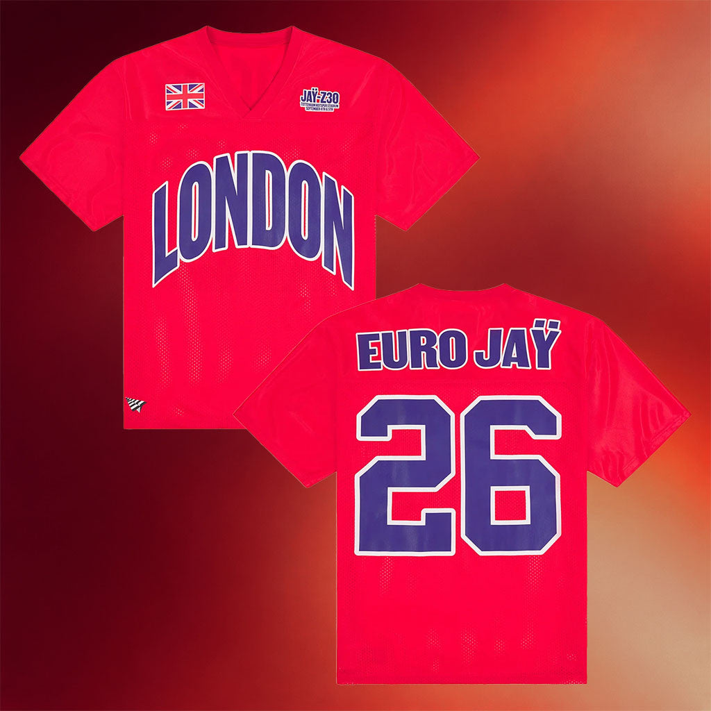 JAY Z 30 Merch 2026 JAY-Z30 London Euro Jay V-Neck Jersey Gift For Rap Lovers