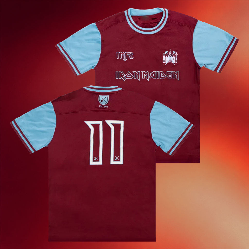 Iron Maiden Merch 2026 Iron Maiden X West Ham 50th Anniversary Home Jersey Shirt Fan Apparel