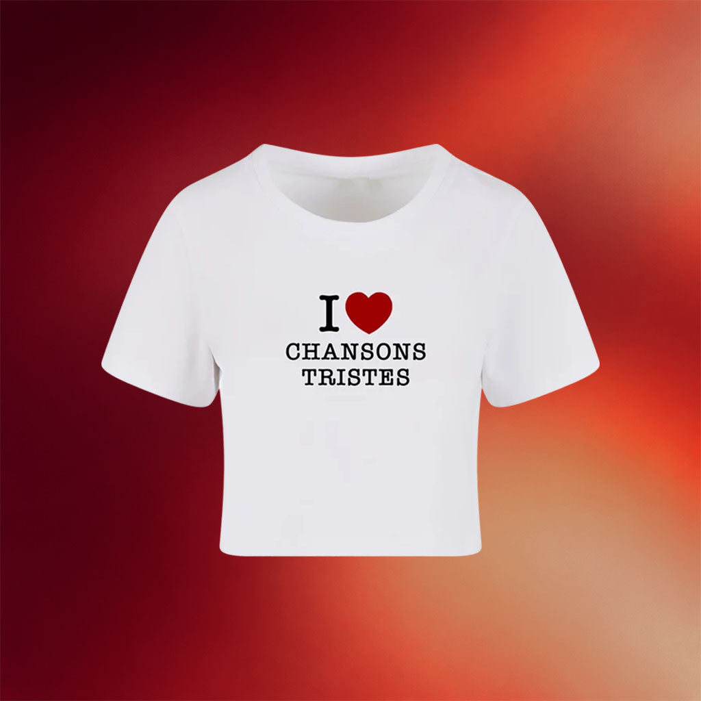 Louane Merch 2026 I Love Chansons Tristes Baby Tee Birthday Ideas For Sisters
