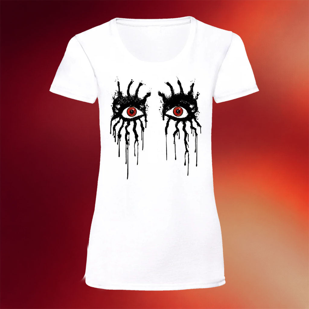 Alice Cooper Merch 2026 Dripping Eyes T-Shirt White Music Lover Gift For Her