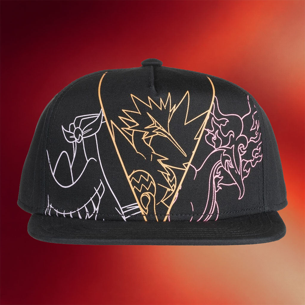 Pokemon Merch 2026 Galarian Articuno Galarian Zapdos And Galarian Moltres Black Snapback Hat