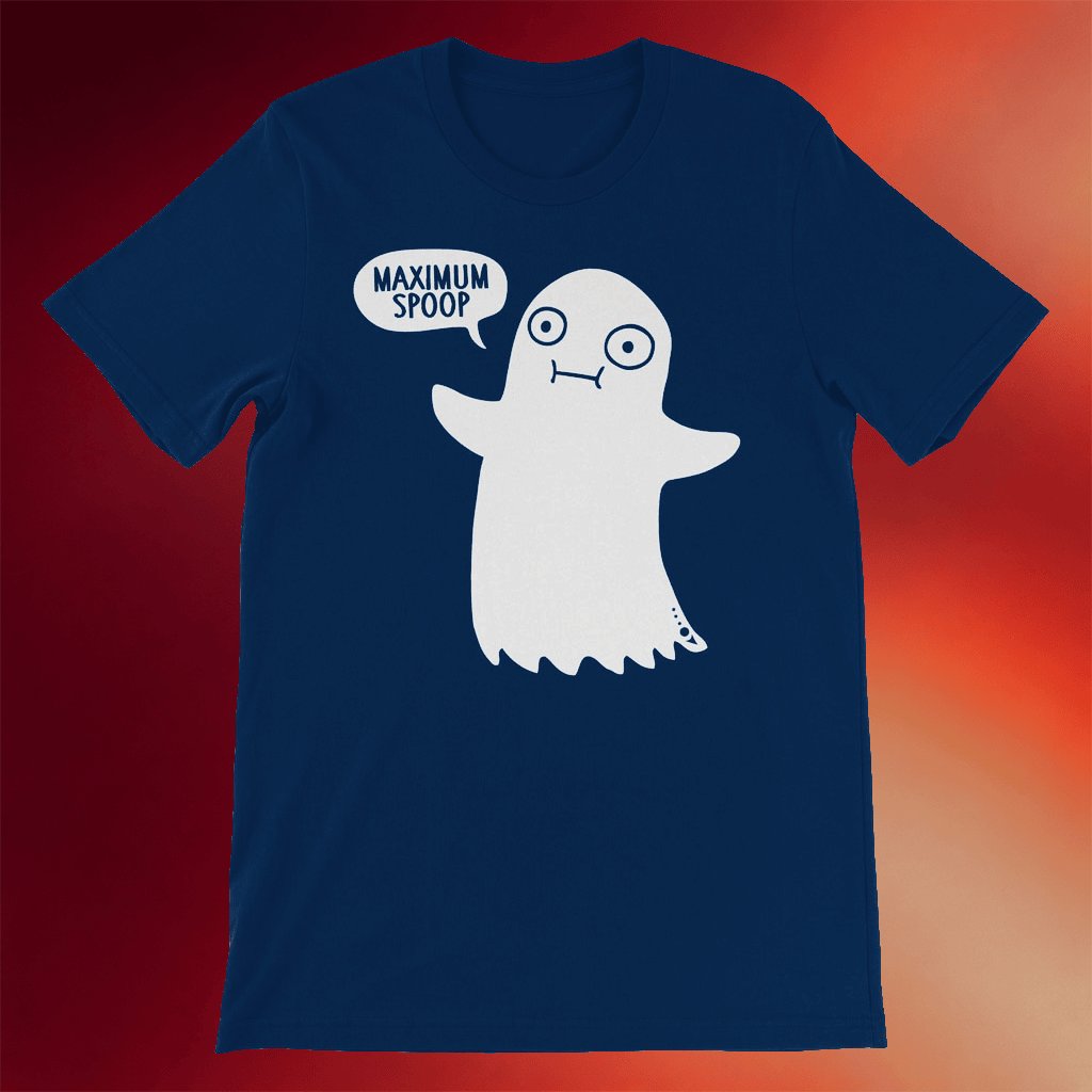 DFTBA Merch 2026 Maximum Spoop T-Shirt Cute Ghost Shirt Gift For Halloween Lovers