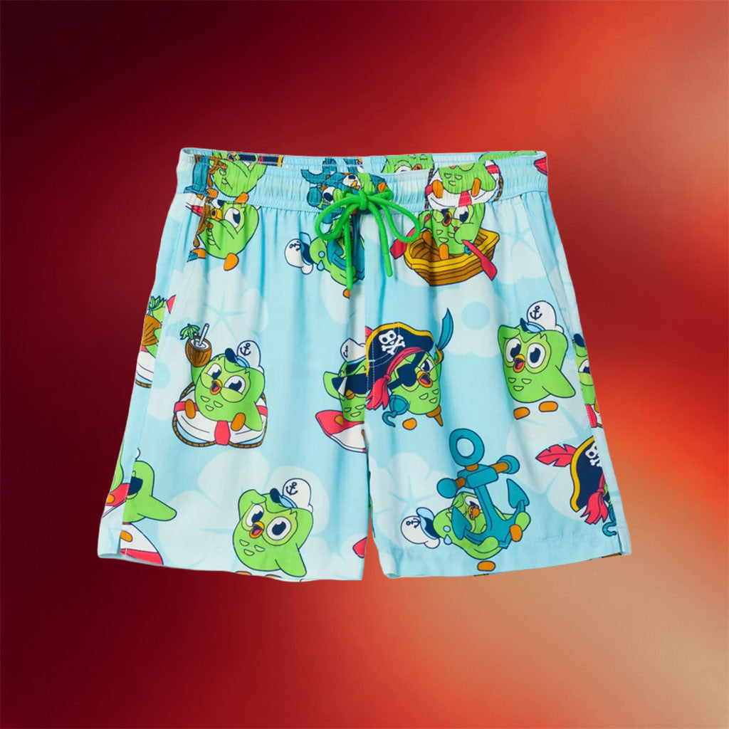 Duolingo Merch 2026 Captain Duo Shorts Birthday Gift For Friends