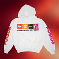 Asspizza Merch 2026 America Runs On Poison Hoodie Dunkin' Parody Hoodie Gift For Sisters