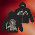 A7X World Merch 2026 Sun God Avenged Sevenfold Tour Zip Hoodie Present For Band Fans