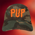 Pup The Band Merch 2026 PUP Morbid Stuff Logo Camo Hat Embroidered Gift For Music Lovers