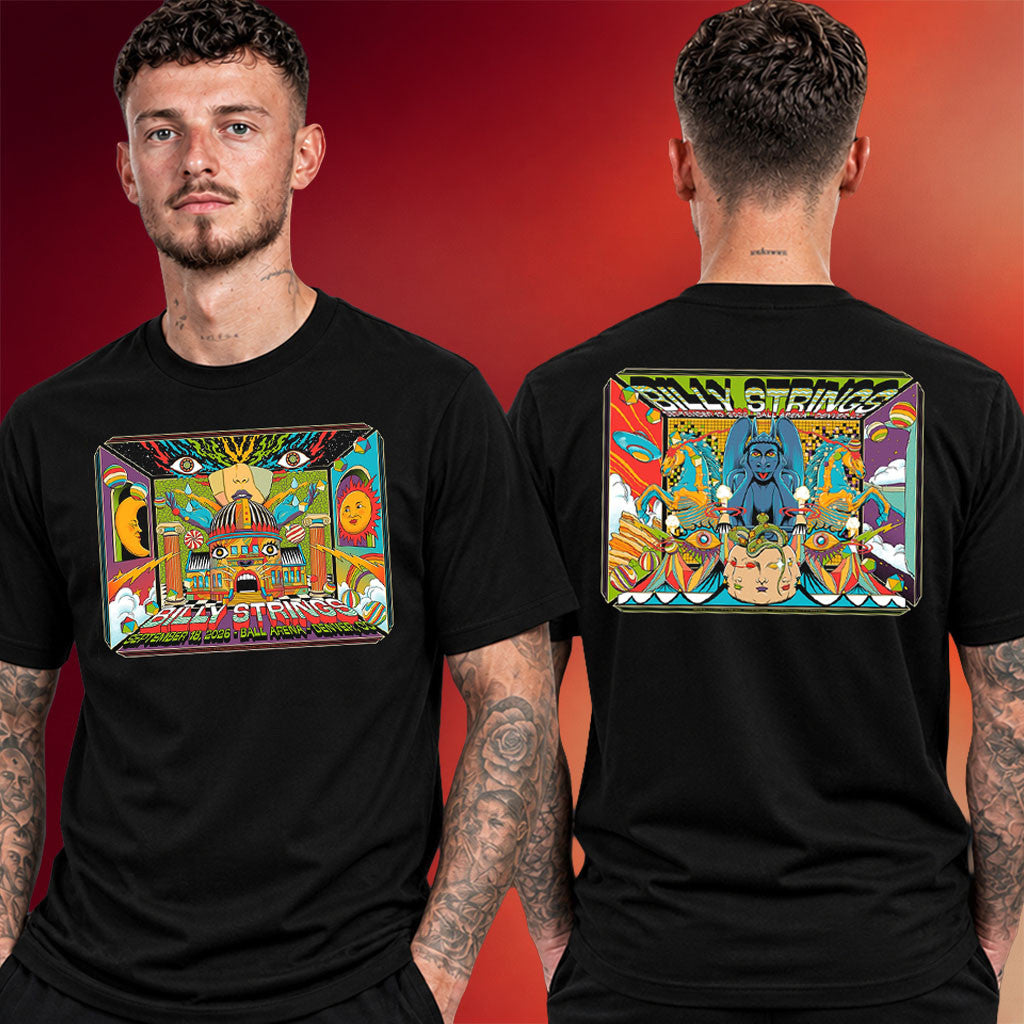 Billy Strings Merch 2026 Denver CO Event Poster Night 1 And 2 T-Shirt Art By Pedro Correa Shirt