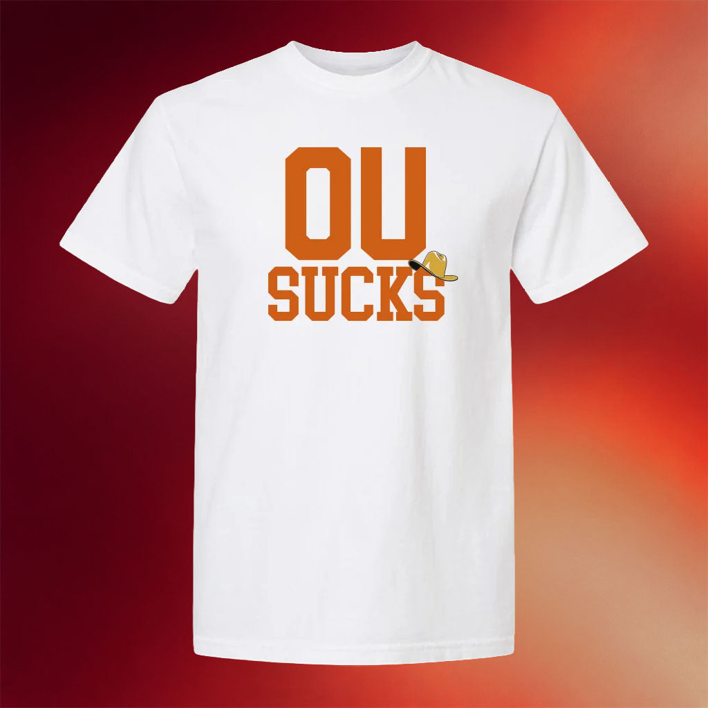 OU Sucks T-Shirt Texas Longhorns Football Rivalry Tee Gifts For Football Lovers