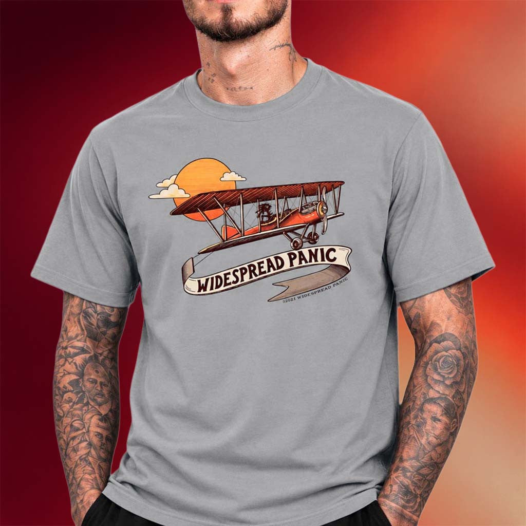 Widespread Panic Merch 2026 Wilmington NC Biplane T-Shirt Tour Shirt Gift For Music Lovers