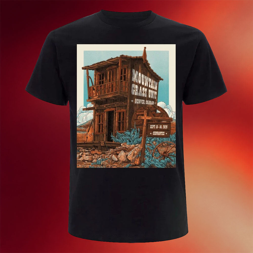 Mountain Grass Unit Merch 2026 MGU Denver CO Event Poster At Cervantes In Denver CO T-Shirt