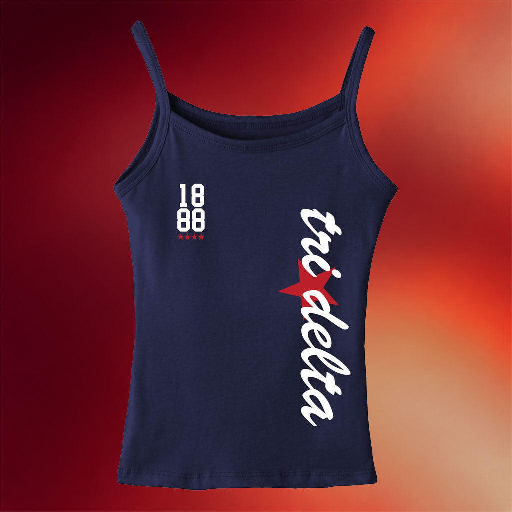 Tri Delta Merch Delta Delta Delta 2026 Star Scripted Sorority Tank Top Gift For Girlfriend