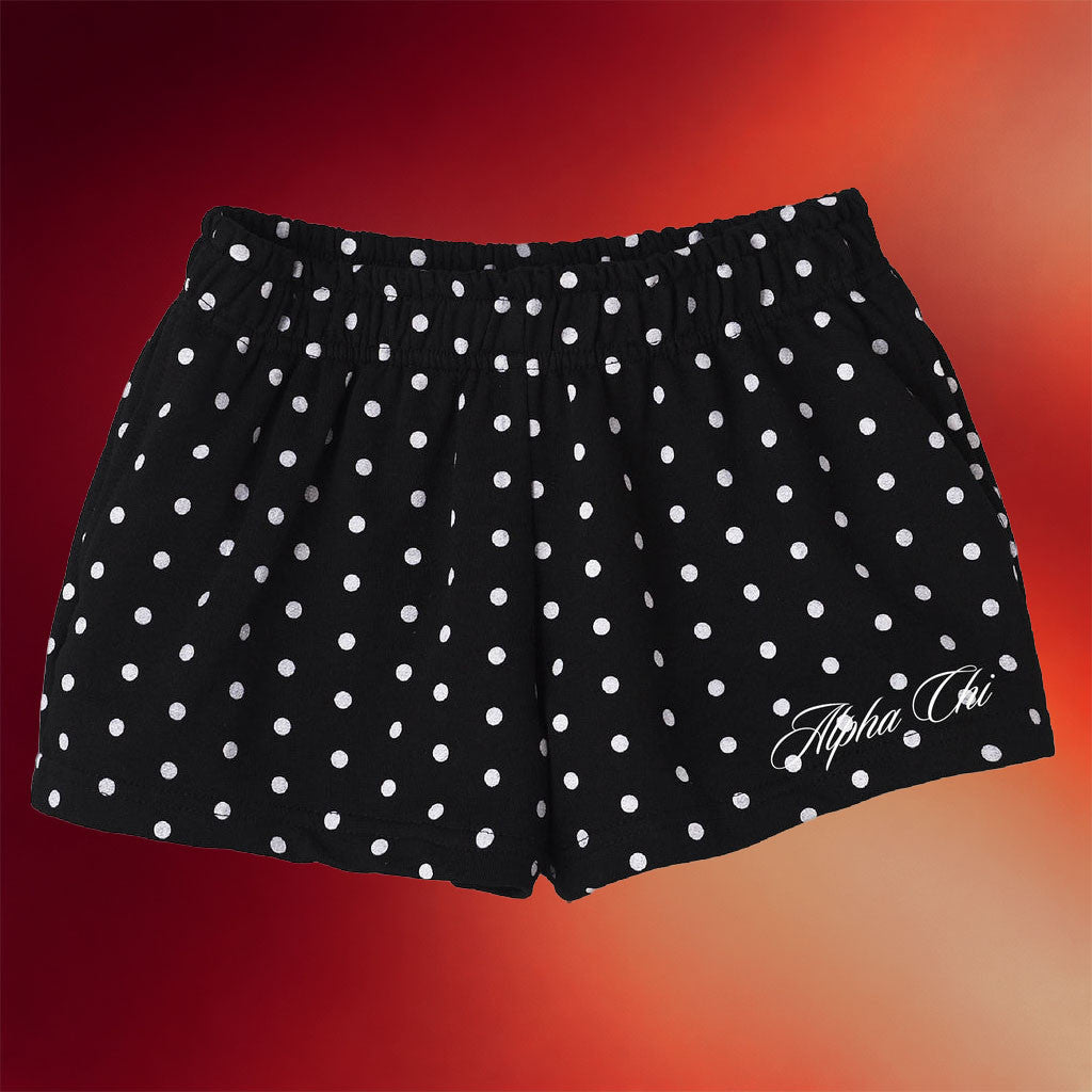 Alpha Chi Omega Merch 2026 Spotted Essential Sorority Black Shorts Gift For Her