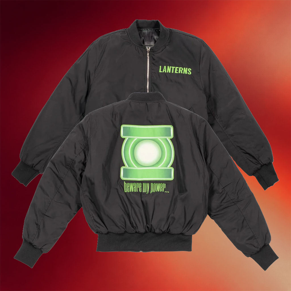 Green Lantern Merch 2026 Lanterns Oath Bomber Jacket Beware My Power Jacket Superhero Fan Gifts