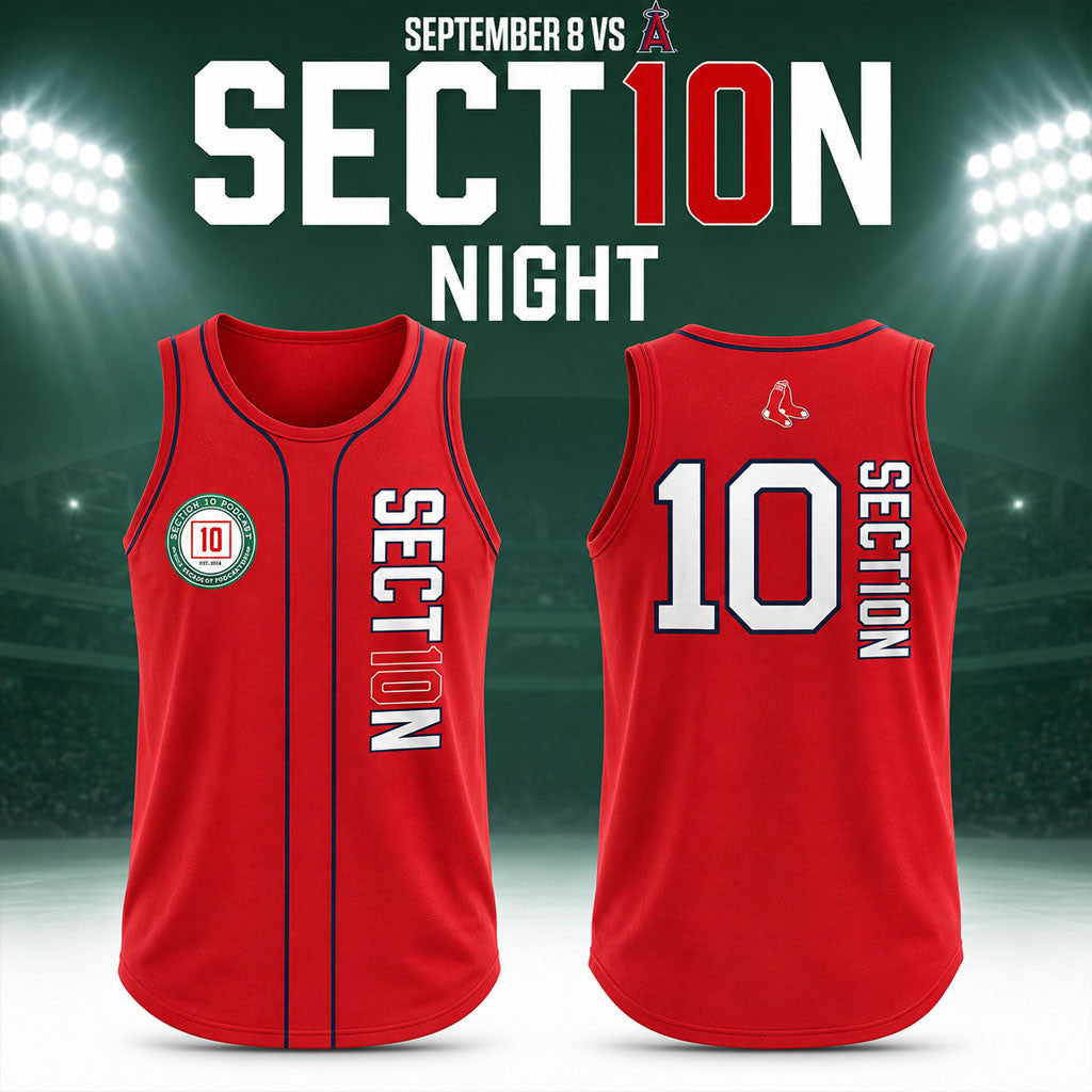 Section 10 Merch 2026 Section 10 Night Boston Red Sox September 8 2026 Jersey Baseball Fan Gift