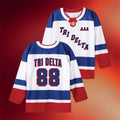 Tri Delta Merch Delta Delta Delta 2026 Zamboni Sorority Hockey Jersey No 88 Tri Delta Jersey