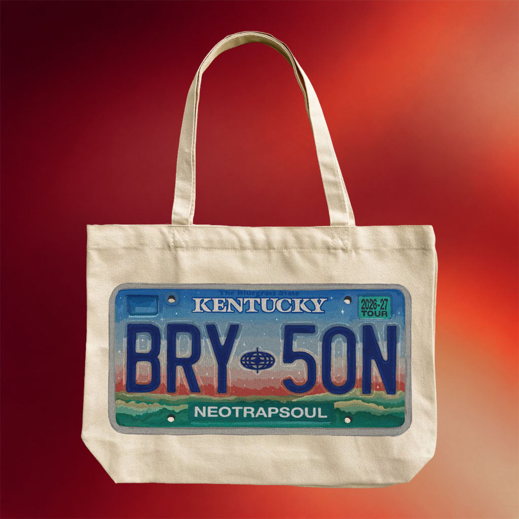 Bryson Tiller Merch 2026 License Plate Tote Bag Bryson Tiller Tour Merch Gift For Music Lovers