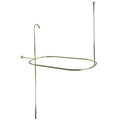 42-inch D-Shaped Shower Curtain Enclosure - Solid Brass Bathroom Kit