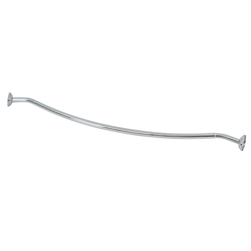 44" Curved Shower Curtain Rod - Chrome Rust-Resistant Bathroom Pole