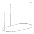 60" Oval Shower Rod Enclosure - Solid Brass for Clawfoot Tubs