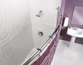 60-Inch Curved Fixed Shower Curtain Rod - Chrome Bathroom Hardware