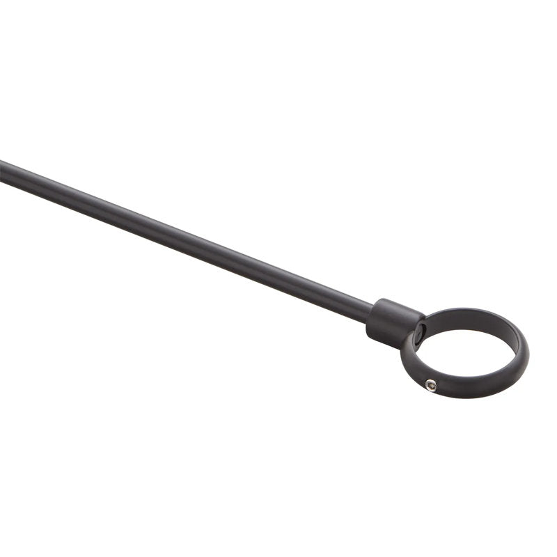 60" D-Shaped Shower Rod Enclosure - Matte Black Fixed Curtain Frame