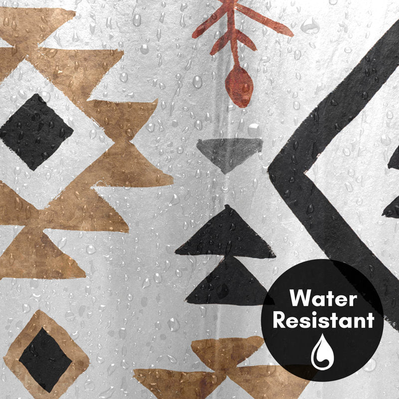 Abstract Fabric Shower Curtain - Rhythemics I Modern Bathroom Decor