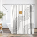 Abstract Boho Geometric Shower Curtain - Polyester Bathroom Decor