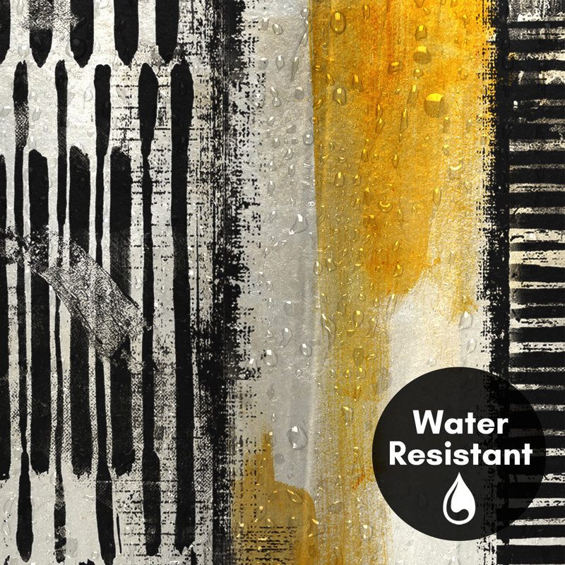Abstract Polyester Shower Curtain - Modern Bathroom Decor
