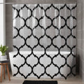 Arabesque PEVA Shower Curtain - Transparent Waterproof Bath Decor