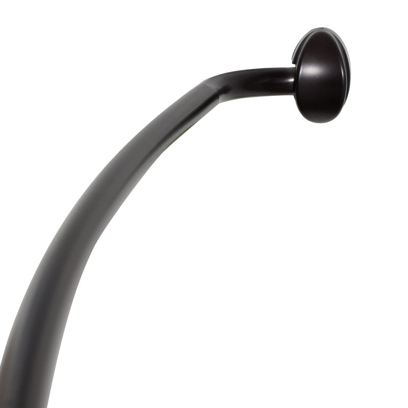 Adjustable Curved Shower Curtain Rod - Rustproof Aluminum Bathroom