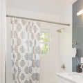 Adjustable Tension Shower Curtain Rod - Chrome Steel - 42-72 Inch