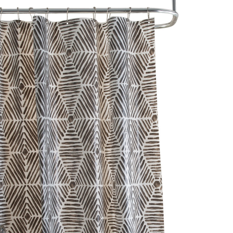 Charleigh Geometric PEVA Shower Curtain - Eco-Friendly Bathroom Decor