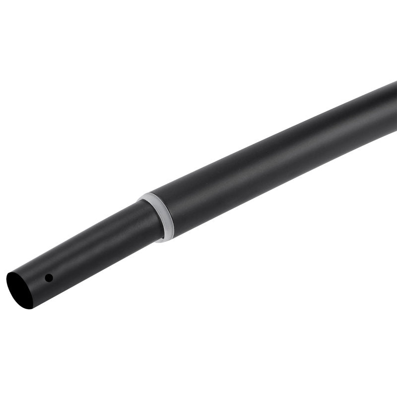 Curved Adjustable Shower Curtain Rod - Matte Black Steel Wall Mount