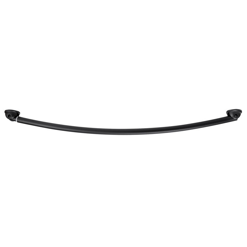 Curved Adjustable Shower Curtain Rod - Matte Black Steel Wall Mount