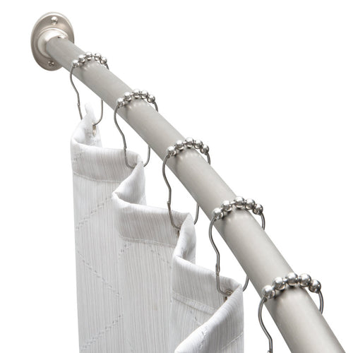 72" Curved Shower Curtain Rod - Stainless Steel Fixed Bath Pole