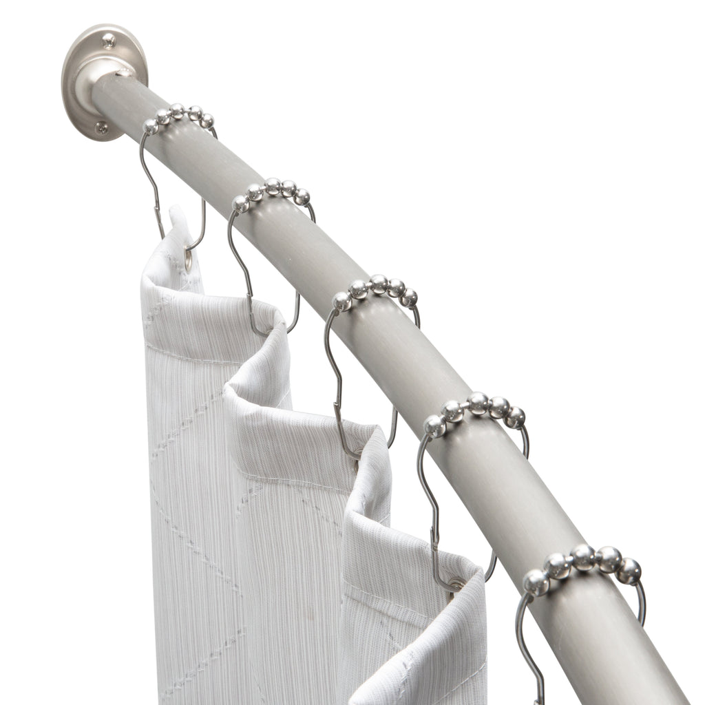 72" Curved Shower Curtain Rod - Stainless Steel Fixed Bath Pole