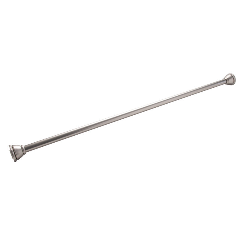 Satin Nickel Straight Tension Shower Curtain Rod - 72" Adjustable