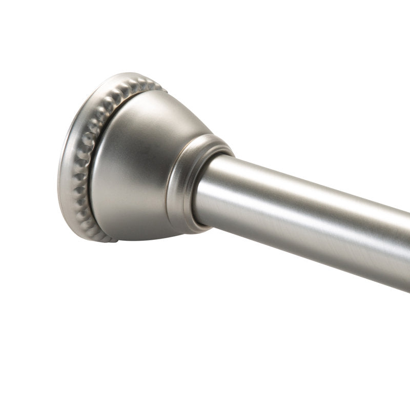 Satin Nickel Straight Tension Shower Curtain Rod - 72" Adjustable