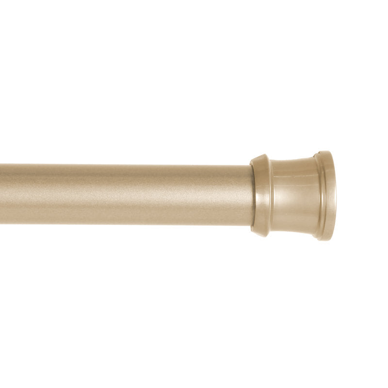Brass Tension Shower Curtain Rod - Adjustable 42-72" No Tools