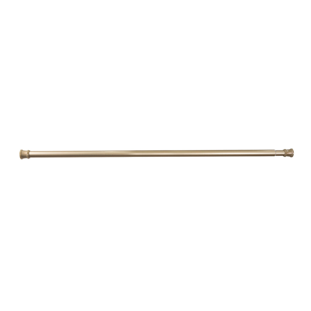 Brass Tension Shower Curtain Rod - Adjustable 42-72" No Tools
