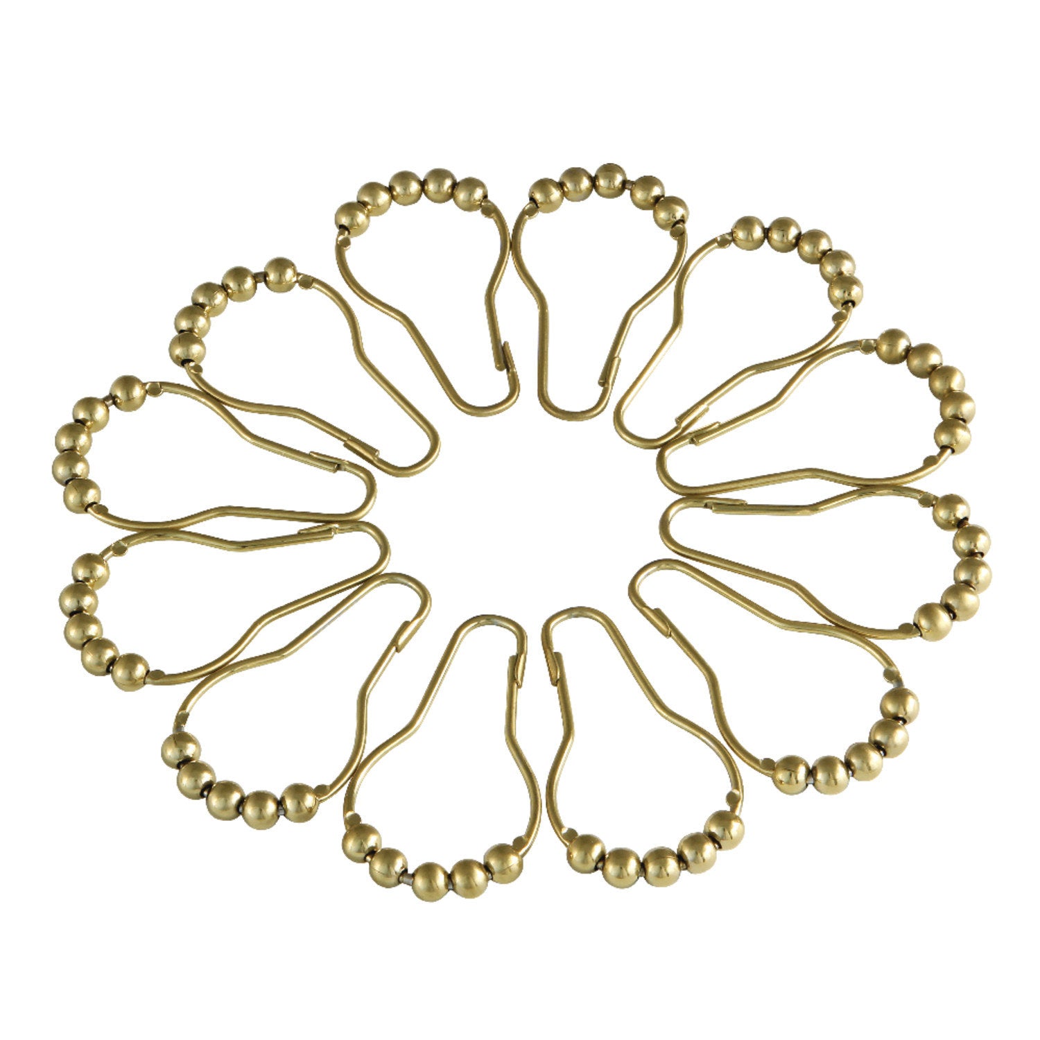 Kingston Brass Edenscape Solid Brass Roller Ball Shower Curtain Rings